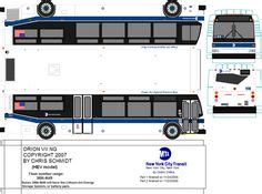 New York City Bus MTA paper bus model - Alexander's Bus Drawings ...