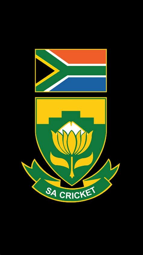 Download South Africa Cricket Logo In Black Wallpaper | Wallpapers.com