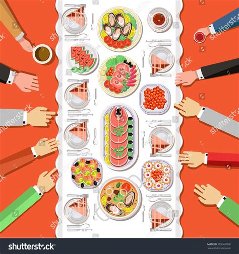 1,159 Buffet Table Cartoon Images, Stock Photos & Vectors | Shutterstock