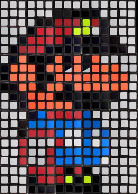 My first Rubik's cube mosaic! : r/cubemosaics