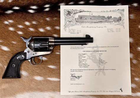 Lettered 1st Generation Colt Single Action Army .45 Colt Revolver