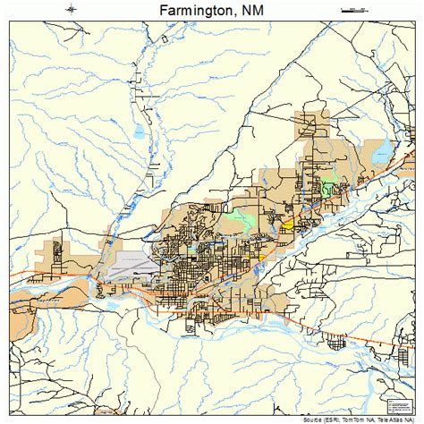 Farmington New Mexico Street Map 3525800