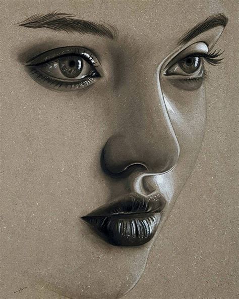 Minimalist Realistic and Stylized Charcoal Portraits | Charcoal ...