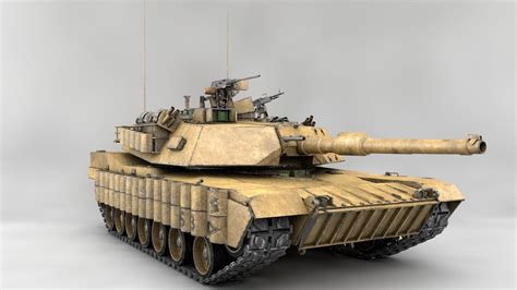 M1A2 Abrams Sep 3 with Interior 3D model OBJ MTL 3DS FBX C4D