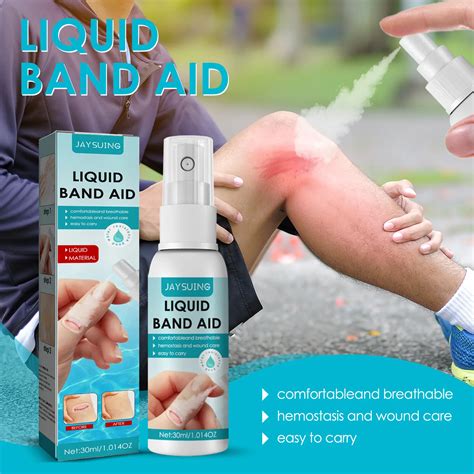 Jaysuing Transparent Waterproof Spray Band-aid First Aid Liquid Bandage ...