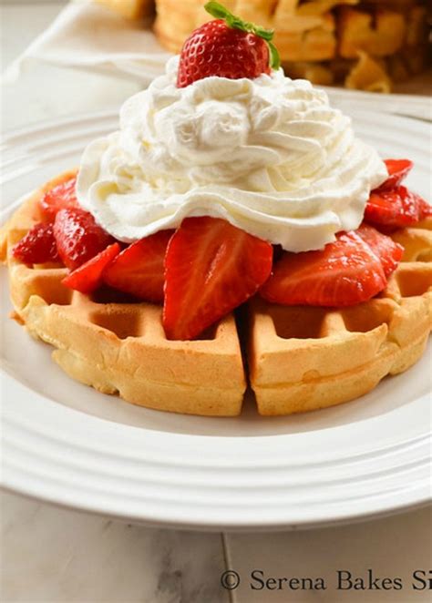 Waffles with Strawberries | Serena Bakes Simply From Scratch