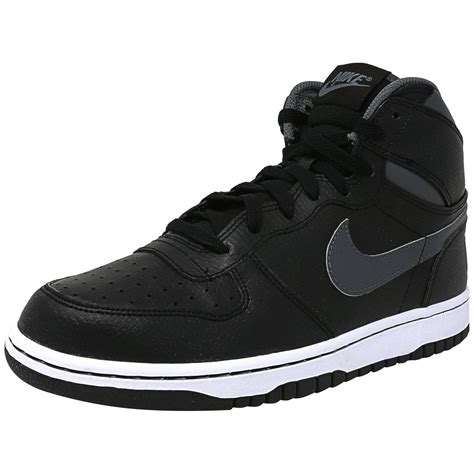 Nike Men's Big High Black / Dark Grey High-Top Leather Fashion Sneaker ...