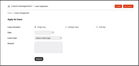 How can an employee apply for a leave? : Fedena Pro Support