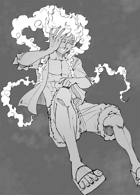 ArtStation - Fanart of Luffy Gear 5 from One Piece