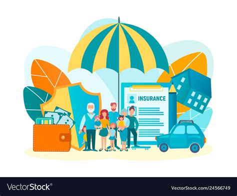 Concept of life insurance Royalty Free Vector Image