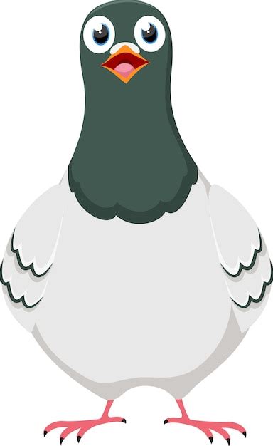 Premium Vector | Happy pigeon cartoon character