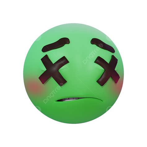 3d Emoji Social Media Icon Emoticon Facial Expression Not Feeling Well ...