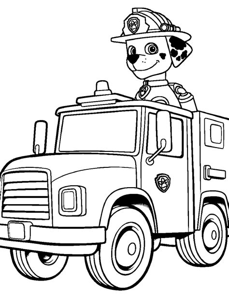 Coloring Pages Fire Trucks