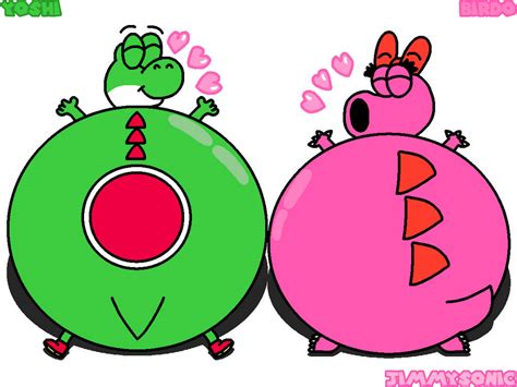 (RQ) Yoshi and Birdo: Love Balloons Laying Down by JimmySonic on DeviantArt