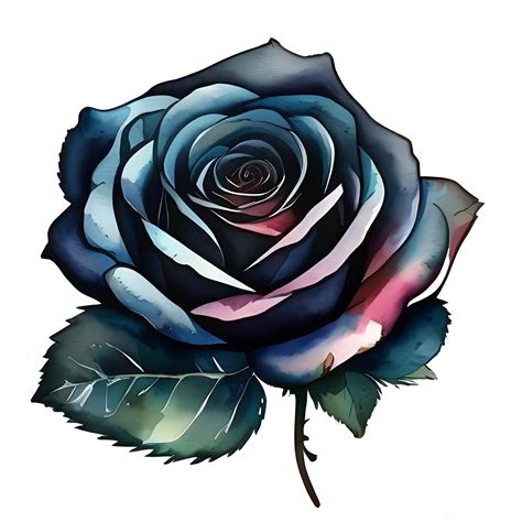 Black rose watercolor drawing clipart sketch | Clipart Nepal