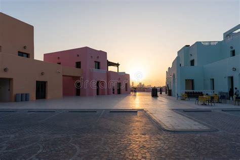 The Colorful Mina District at Old Doha Port in Qatar. Editorial Image ...