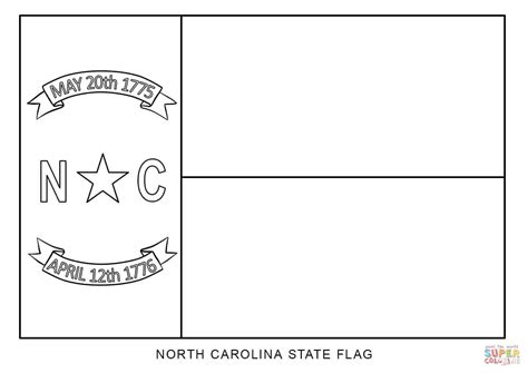 Flag of North Carolina coloring page | Free Printable Coloring Pages