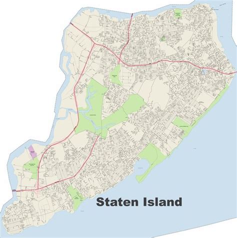 Staten Island street map | Mapa