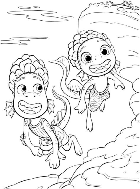 Disney Pixar Luca and Alberto coloring page - Download, Print or Color ...