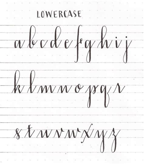 Learn Lowercase Alphabet in Modern Calligraphy