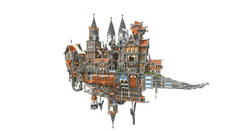 Flying steampunk city | Minecraft gebäude, Minecraft, Gebäude