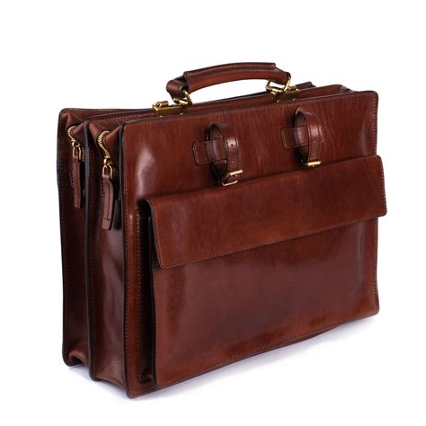 The Bridge Bags - Leather Classic Briefcase at Douglas Attire