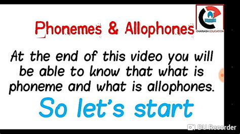 Phonemes and allophones explained simply. - YouTube