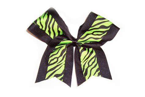 LIME ZEBRA print ribbon (extra large bow)