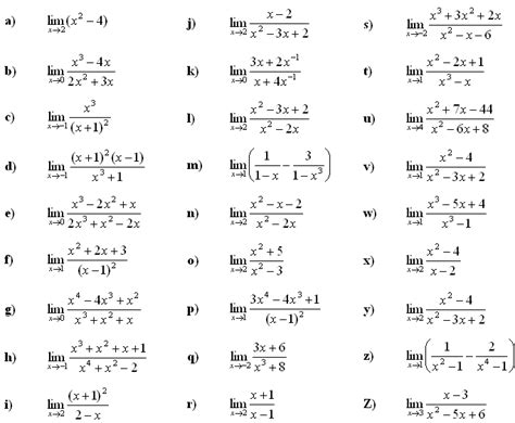 Limits Practice Worksheet With Answers – Kidsworksheetfun