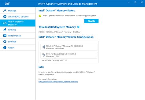 Solved: Re: Intel Optane Memory and Storage Management - Intel Community