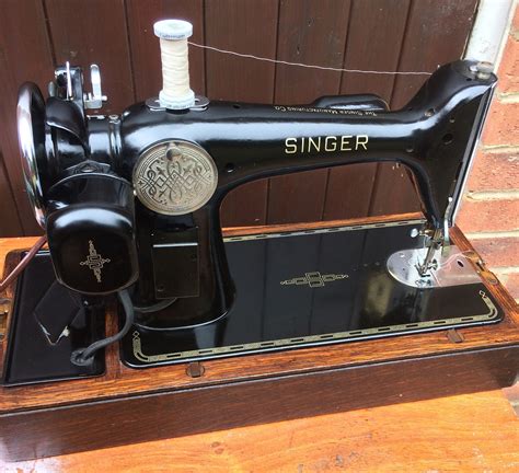 Vintage Singer 201K2 Potted Electric Motor Sewing Machine, antique ...