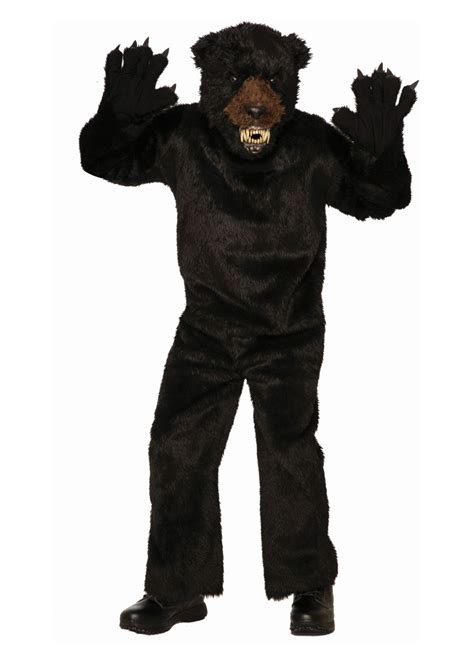 Black Scary Bear Men Costume - Mascot Costumes