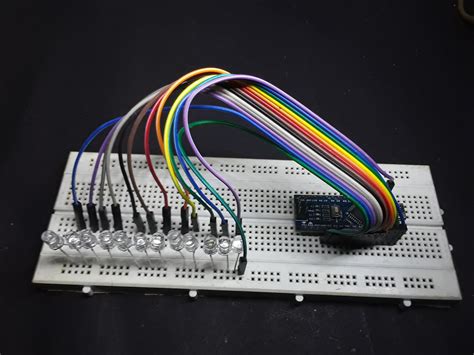 Led chaser circuit using Arduino Nano with codes. Arduino code for led ...