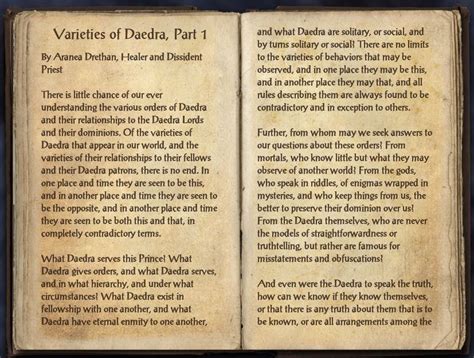 Varieties of Daedra, Part 1 | Liora's library Wiki | Fandom