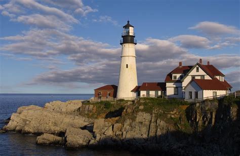 Lighthouse at Cape Elizabeth, Maine active since 1874 Banff National ...