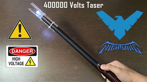 How To Make High Voltage Nightwing's Taser Sticks | 400000 Volts Taser ...