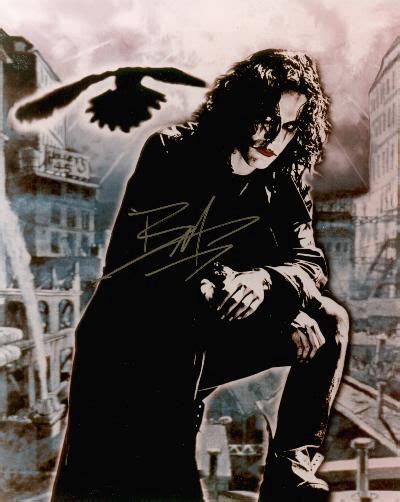 Brandon Lee signed Crow photograph