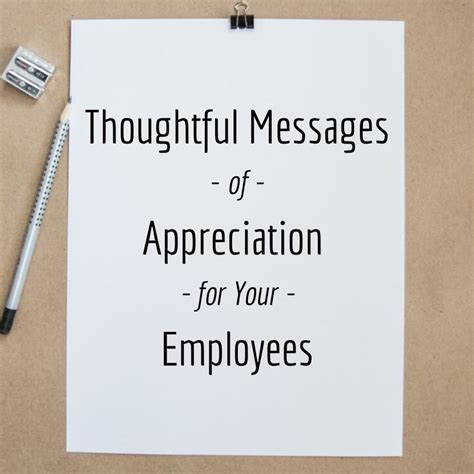 42 Thoughtful Work Appreciation Messages and Notes for Employees ...