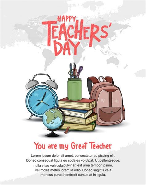 Premium Vector | Happy teacher's day poster template | Teachers day ...