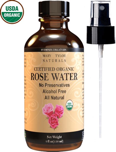 Organic Rose Water Facial Toner 4 oz, USDA Certified Organic, Pure and ...