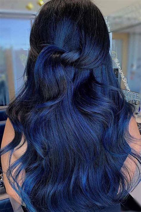 How To Get Blue Highlights In Black Hair - Home Design Ideas