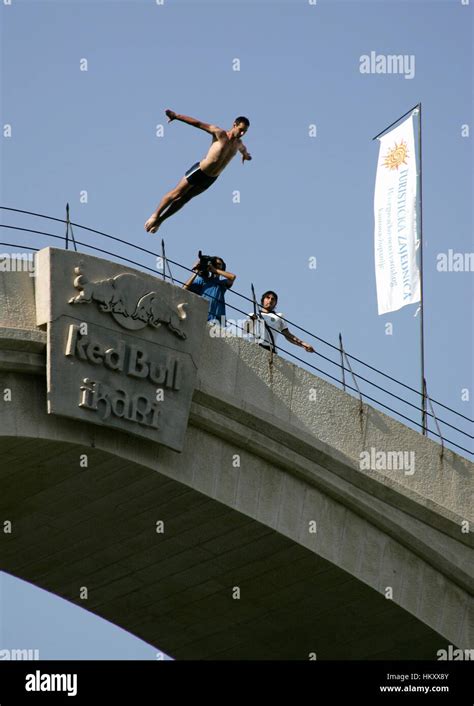 Bridge Jump Festival, traditional jump from the Stari Most Bridge into ...