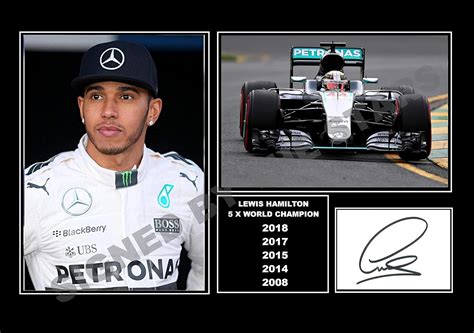 Stunning Lewis Hamilton Signed Autographed Print.: Amazon.co.uk ...