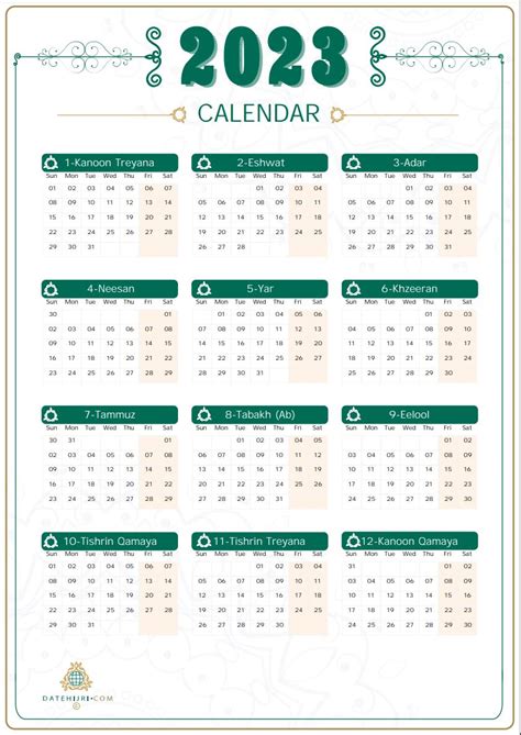 2023 Ramadan Eid Date - Printable Template Calendar