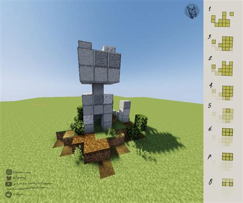 Simple Cat Statue! +Instructions : r/Minecraft