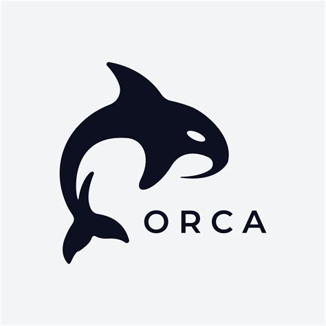 Simple black orca whale animal template logo creative design. Killer ...