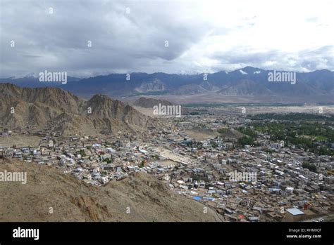 View of Leh, the capital of Ladakh Stock Photo - Alamy