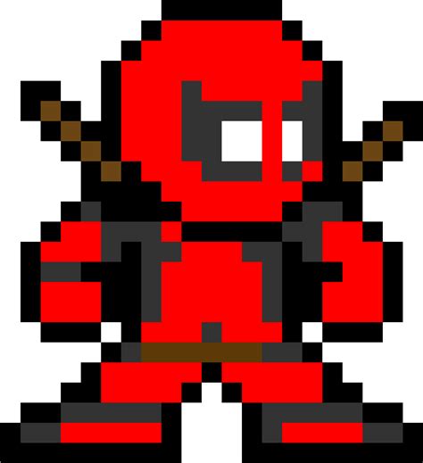 Deadpool - Deadpool Piskel (1300x1508), Png Download