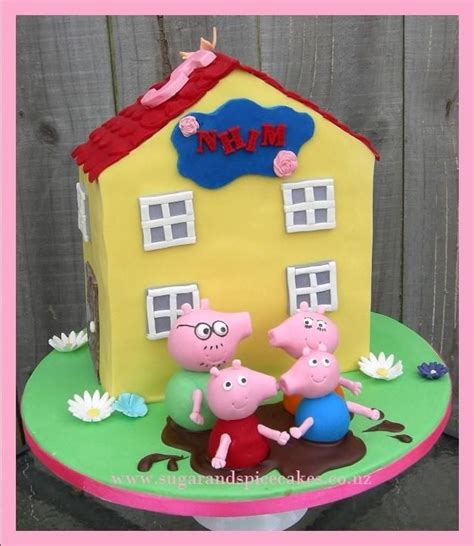 Peppa Pig House Cake ~ | Peppa pig birthday cake, Pig birthday cakes ...