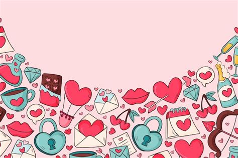 Free Vector | Hand drawn valentine's day background